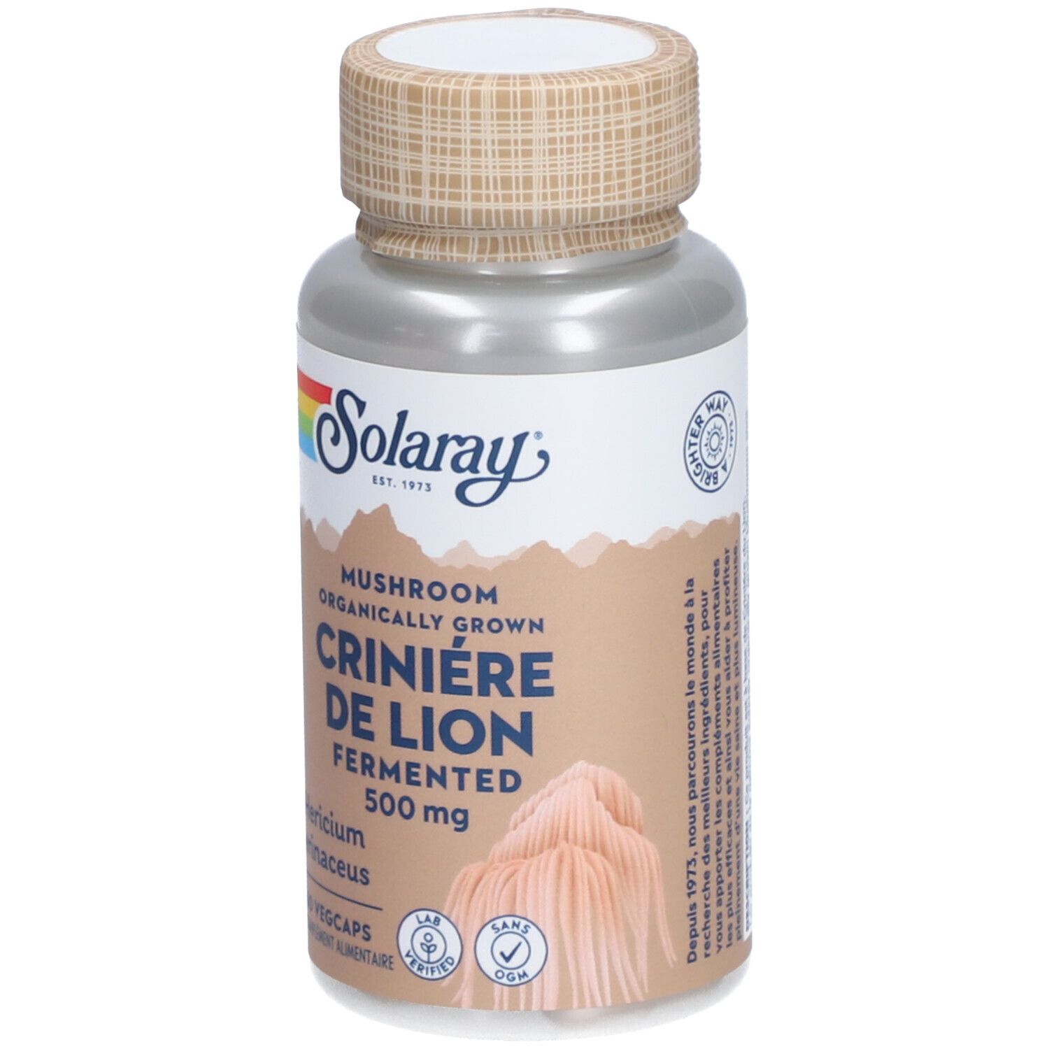 Solaray - Crinière de Lion fermenté 500 mg