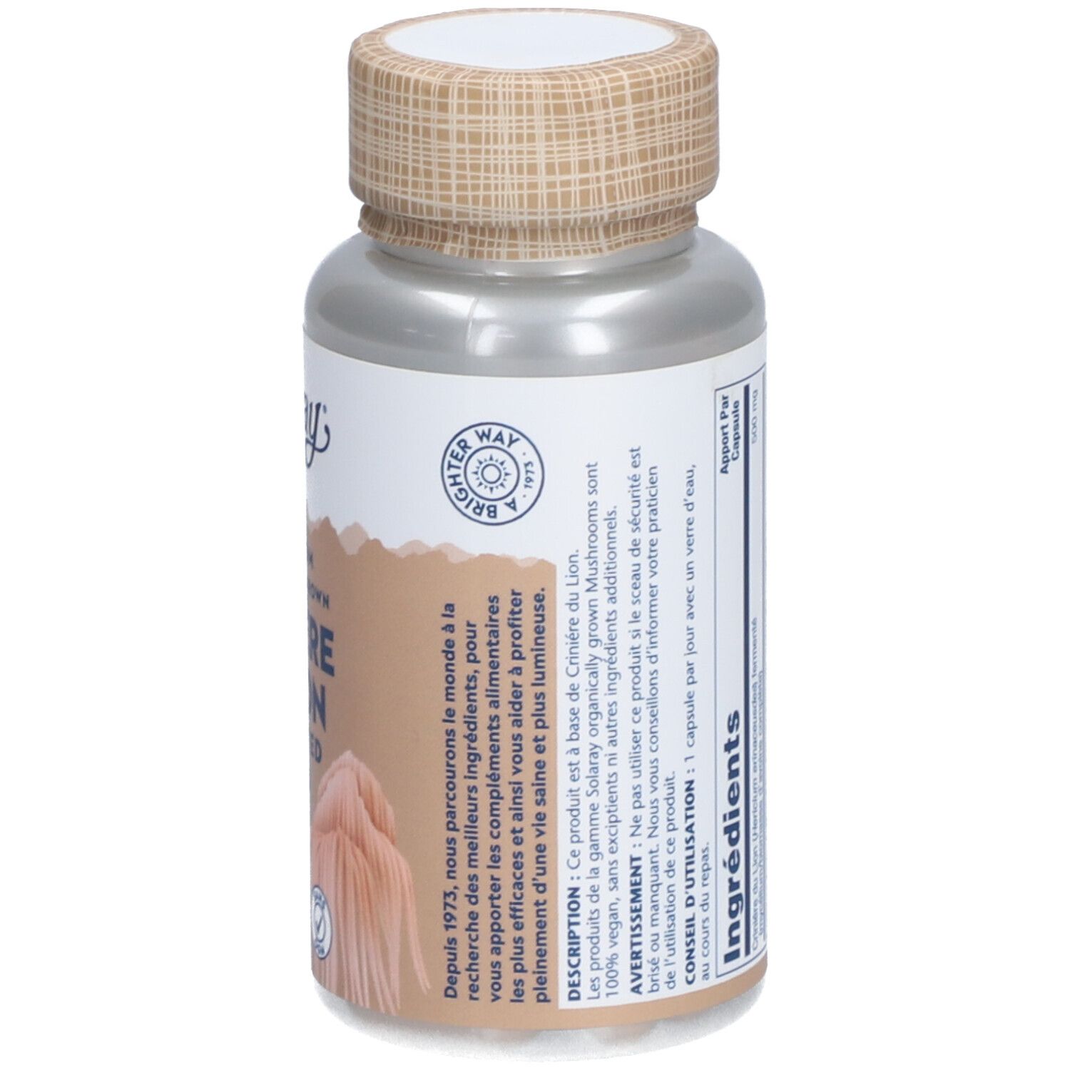 Solaray - Crinière de Lion fermenté 500 mg