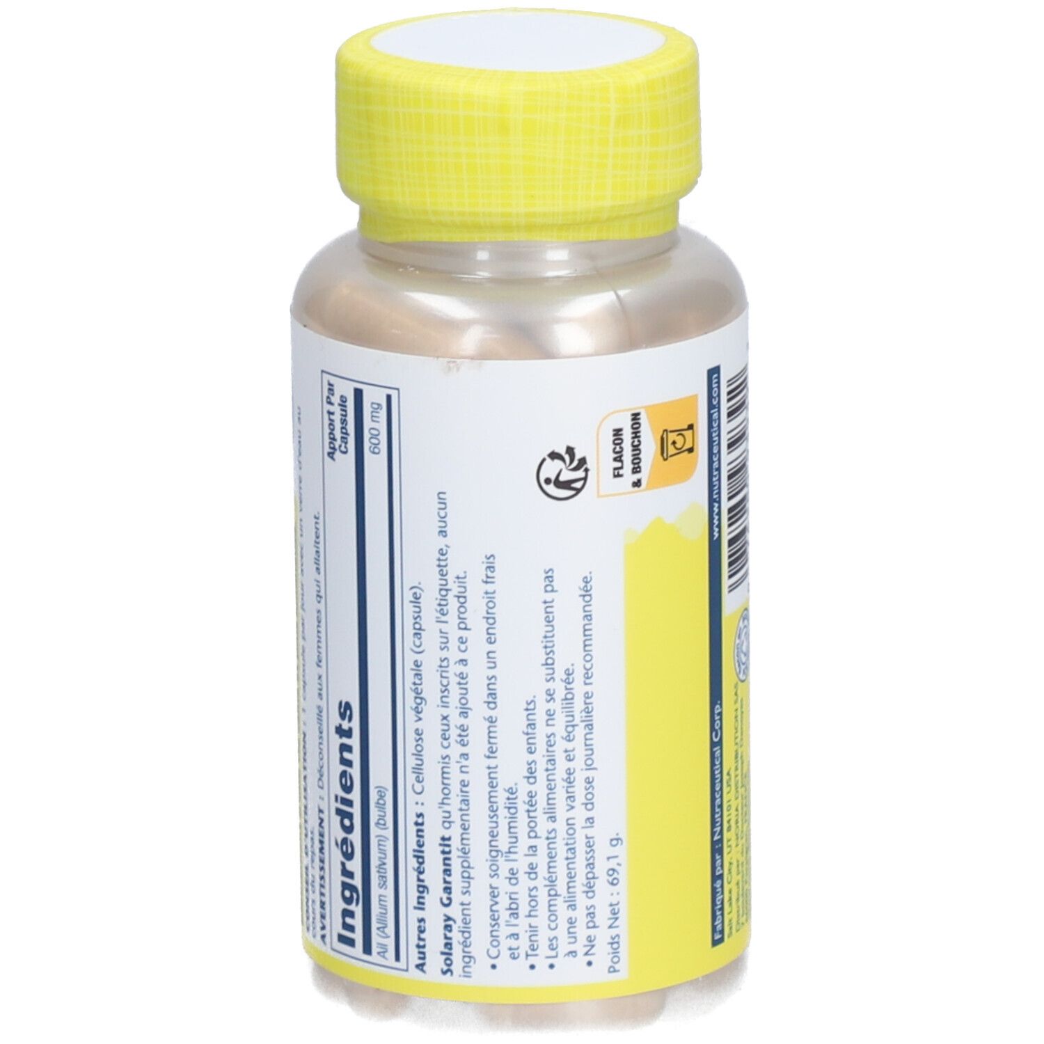 Solaray Ail Sans Excipient