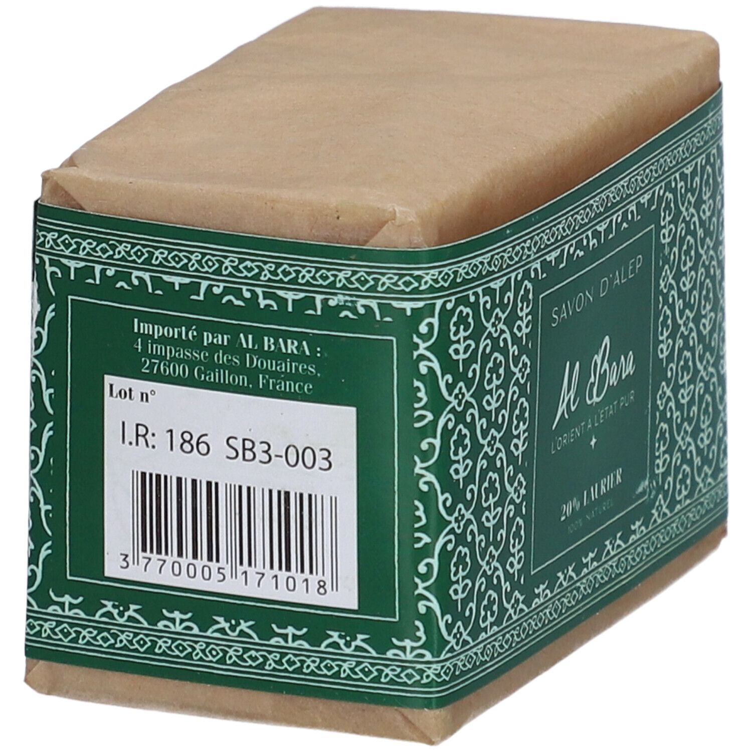 AL BARA ALEPPO-SEIFE OLIVE & LORBEER 20%