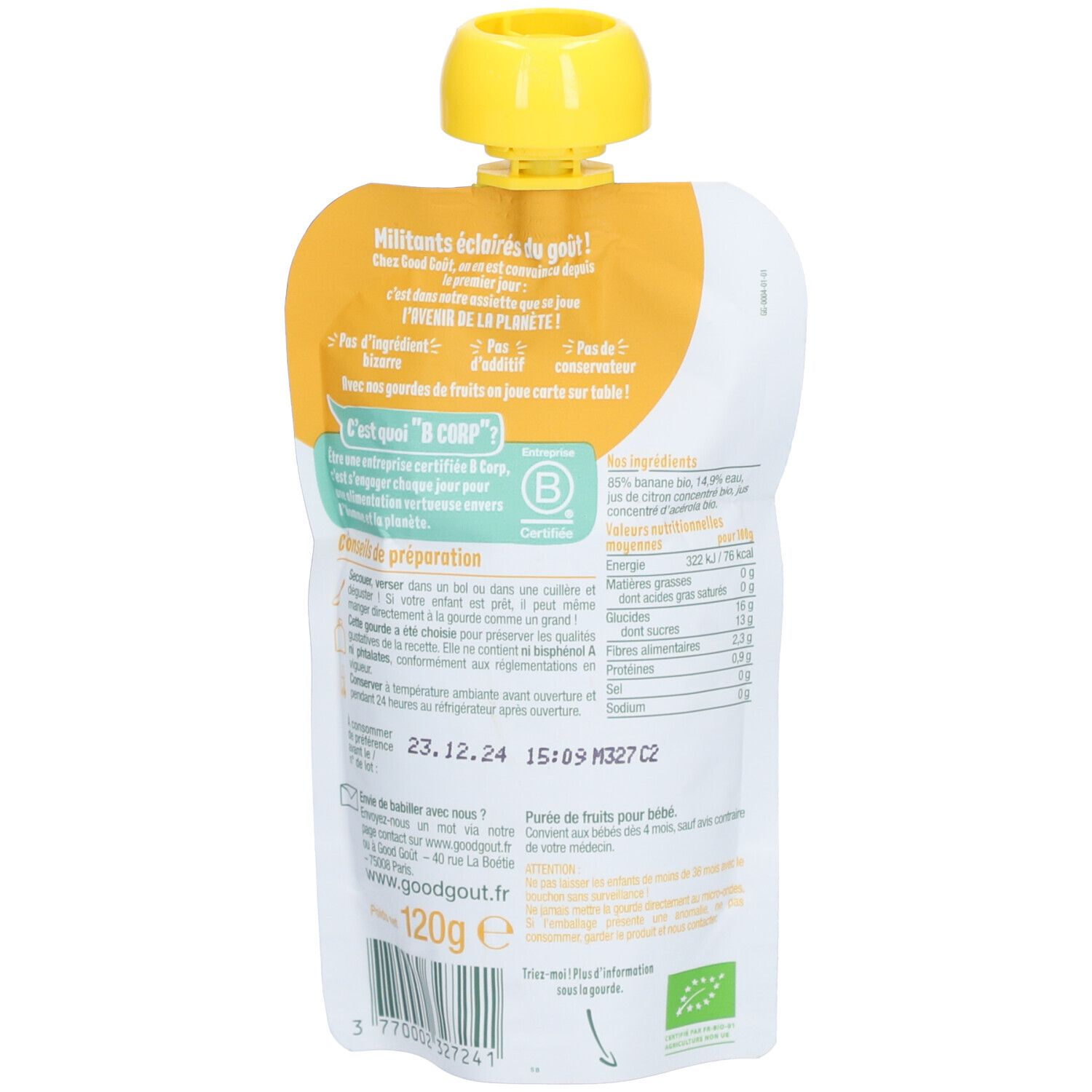 GOODGOUT BANANE 120G