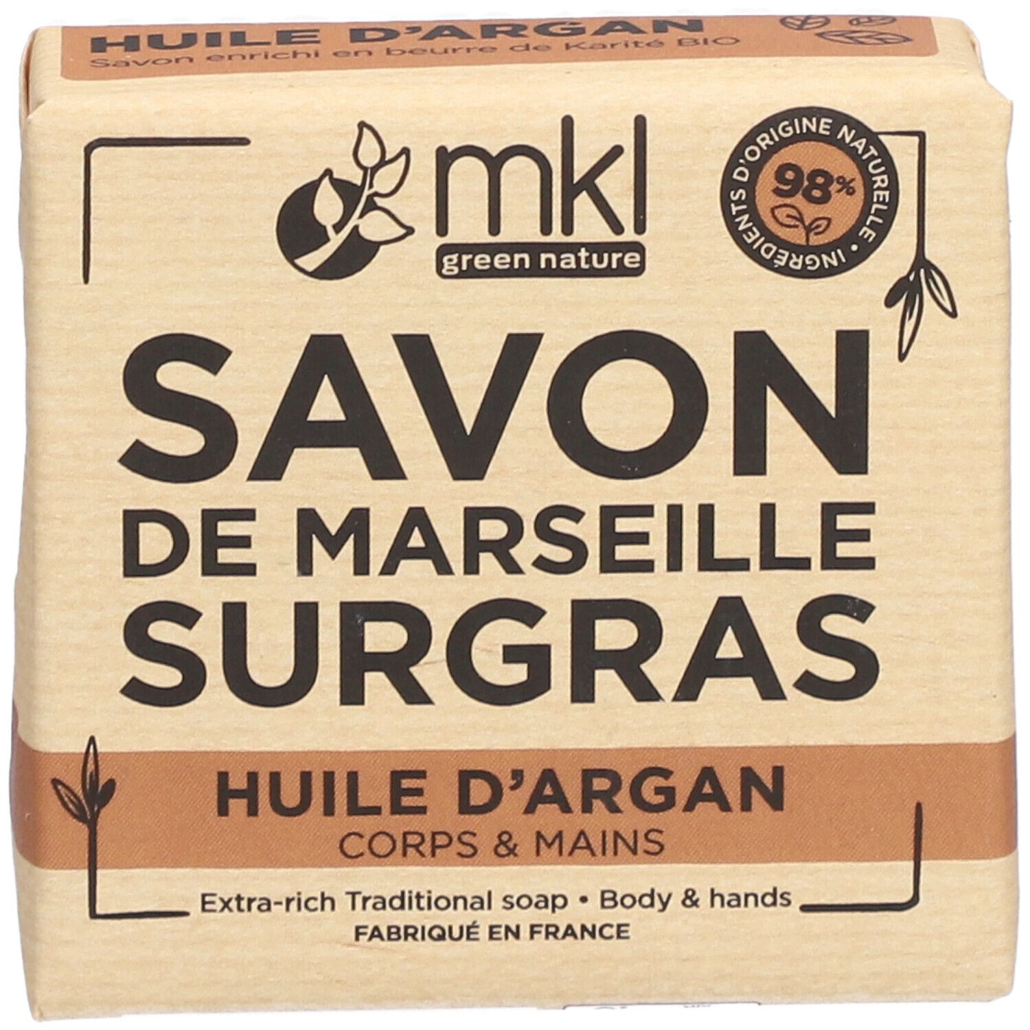 MKL Savon de Marseille Surgras - Huile d'Argan