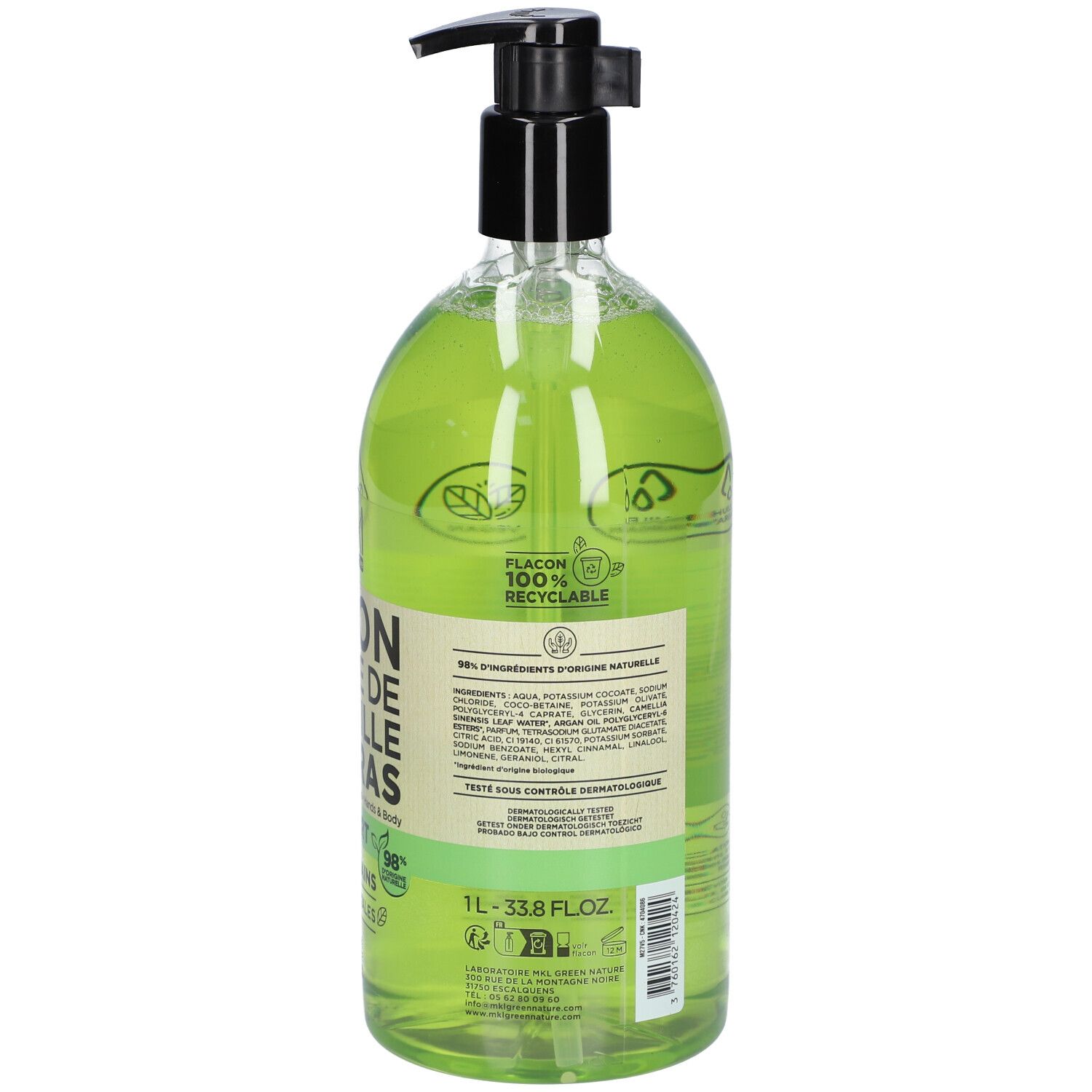 mkl SAVON DE MARSEILLE LIQUIDE 1L - THÉ VERT