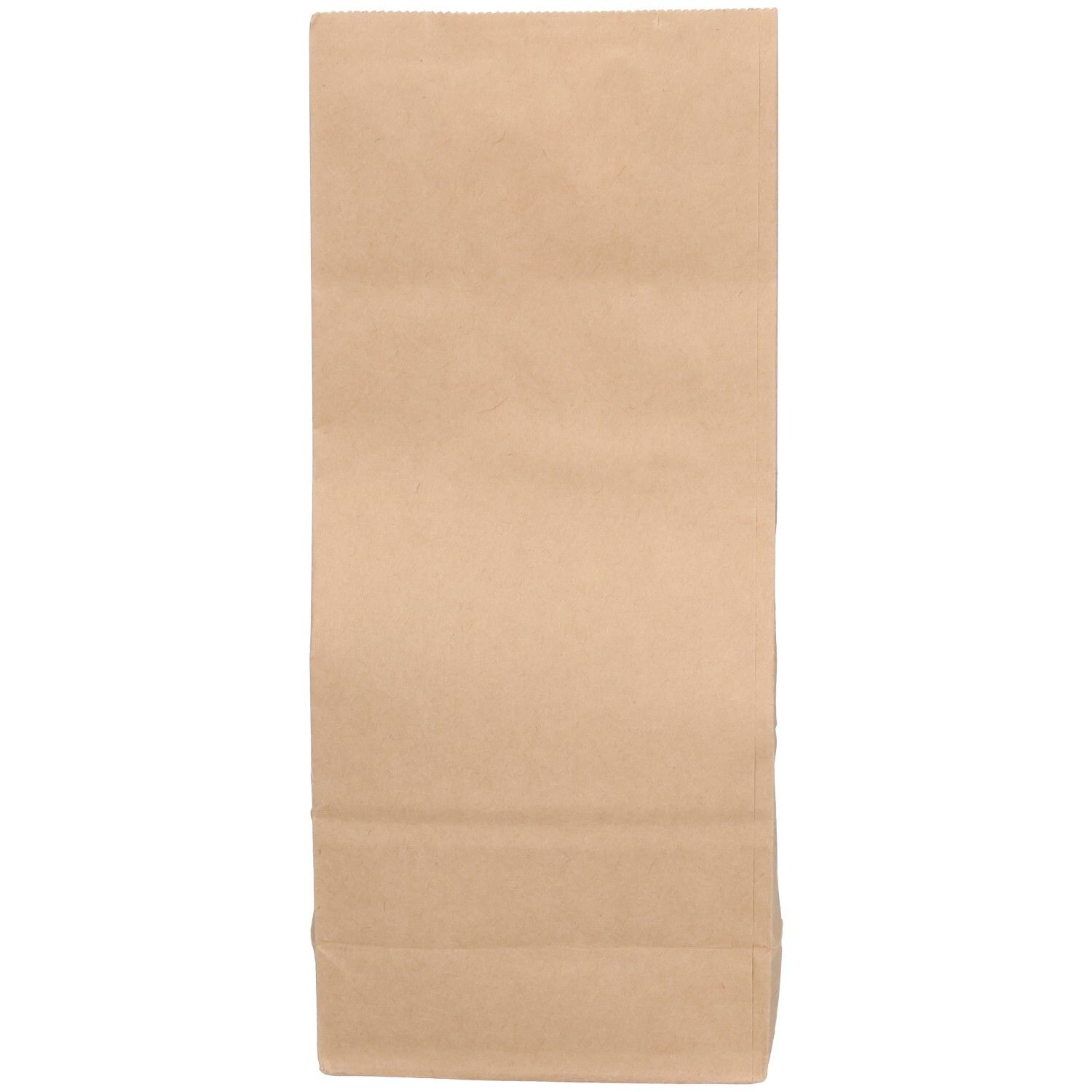 Brauner Papierbeutel. Vorderseite leer.
