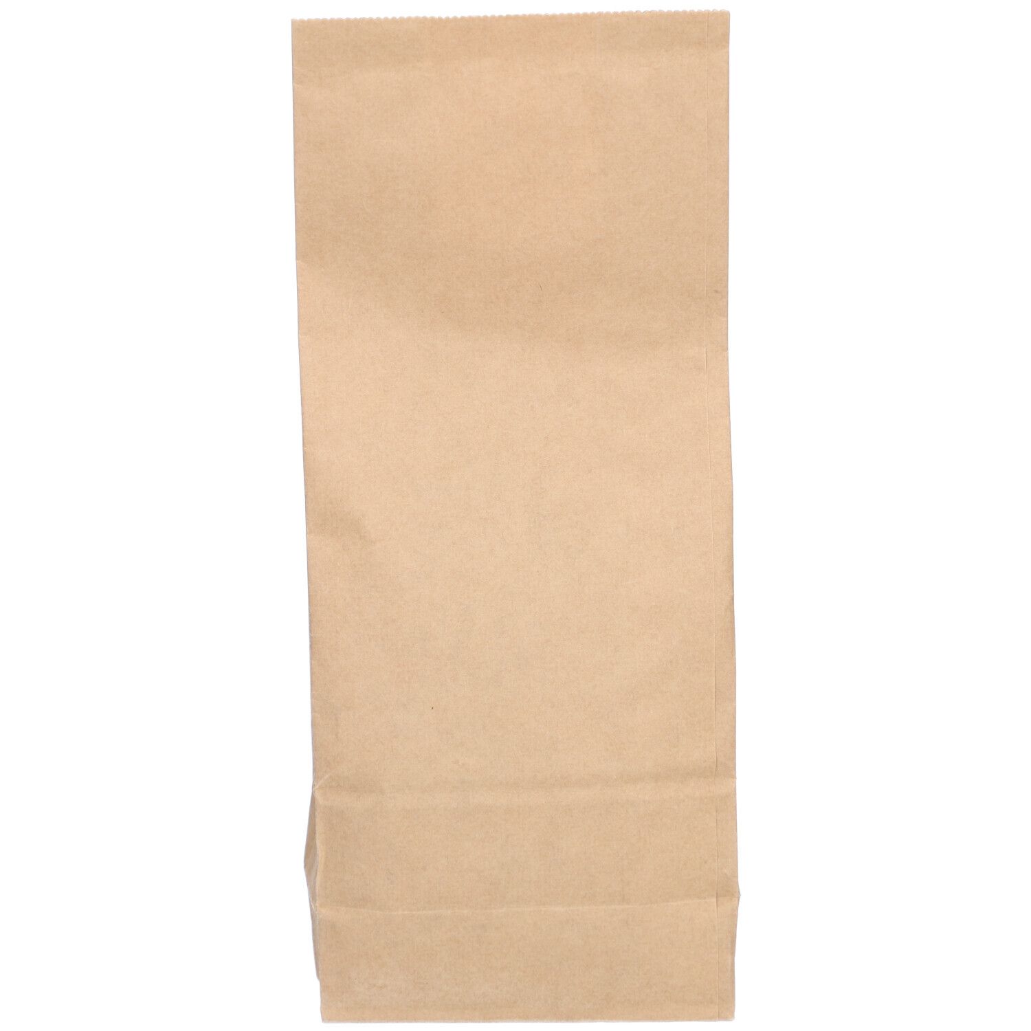 Braune, rechteckige Papiertüte, Ansicht von vorne.