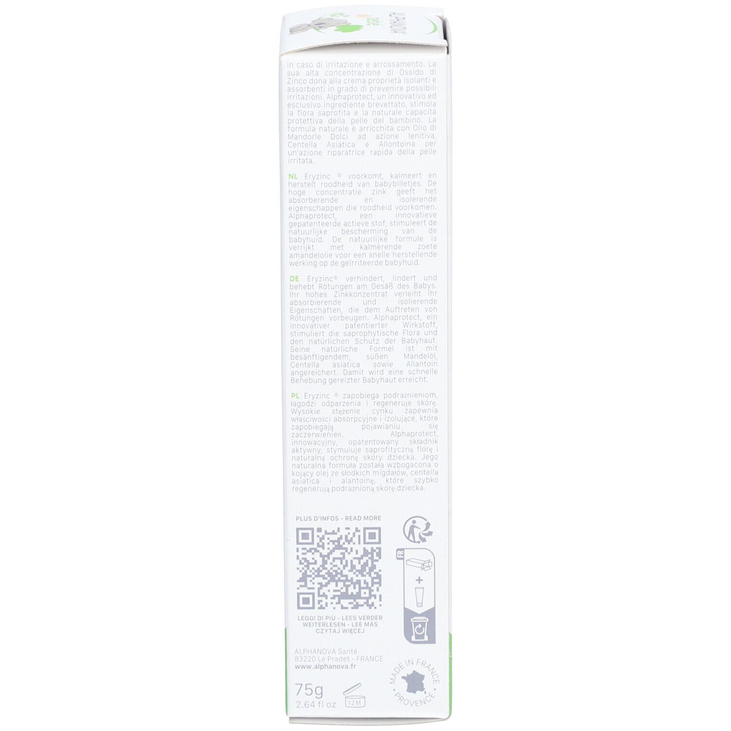 Alphanova Bébé Eryzinc Crème de Change