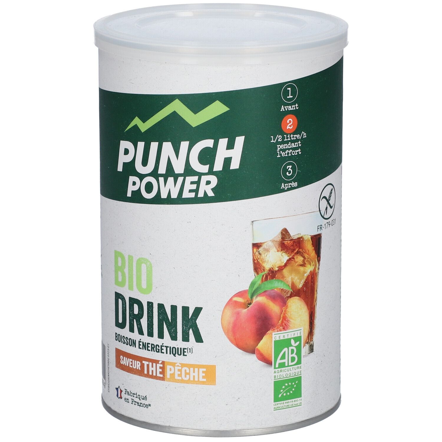 PUNCH POWER Biodrink Energiegetränk Pfirsich-Tee