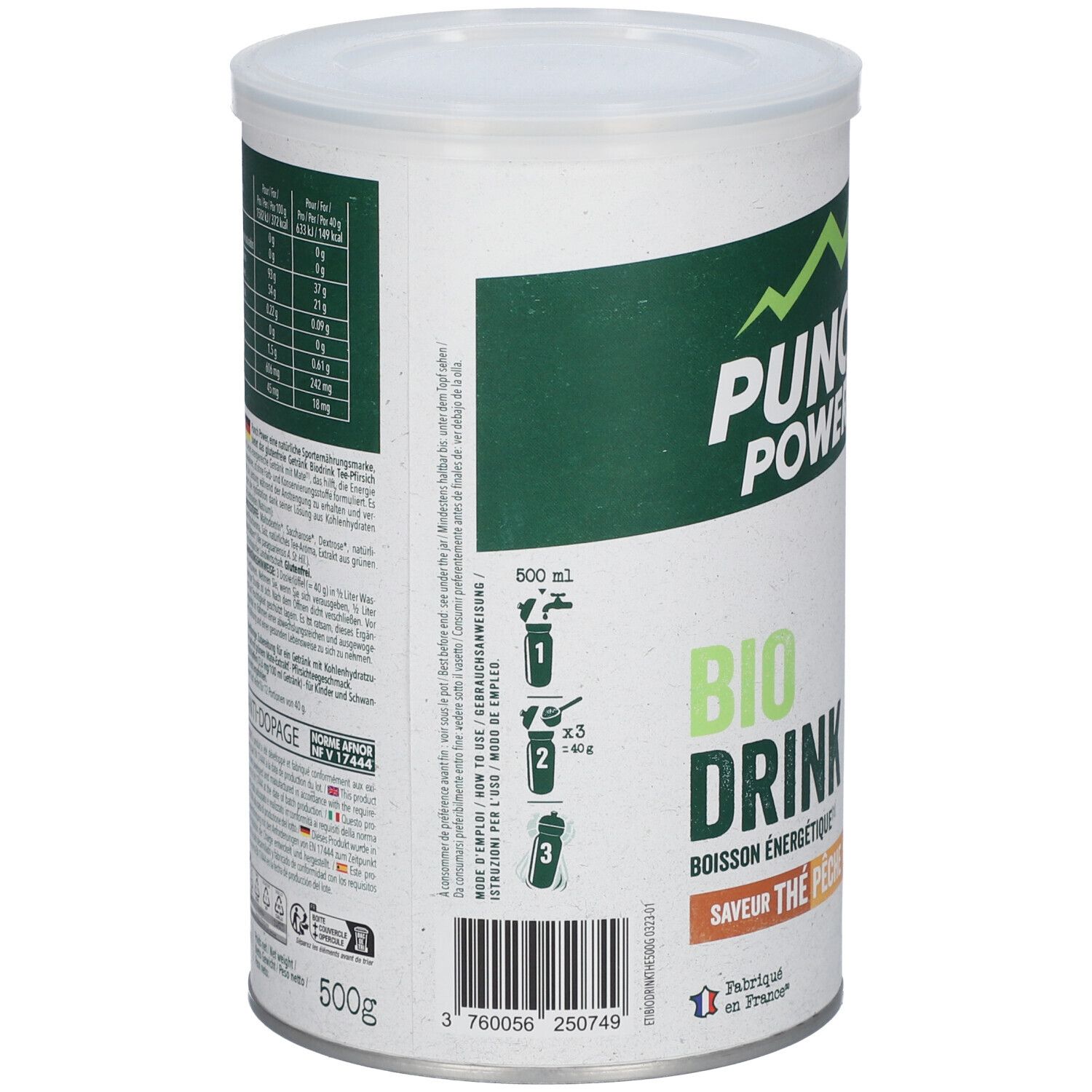 PUNCH POWER Biodrink Energiegetränk Pfirsich-Tee