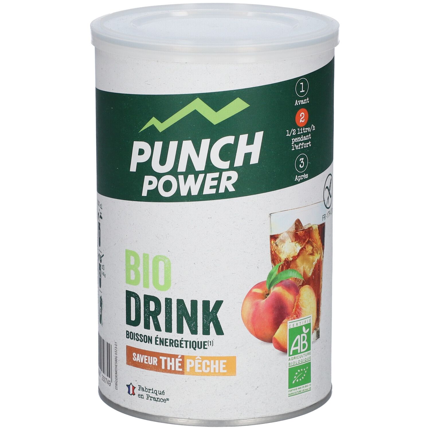 PUNCH POWER Biodrink Energiegetränk Pfirsich-Tee