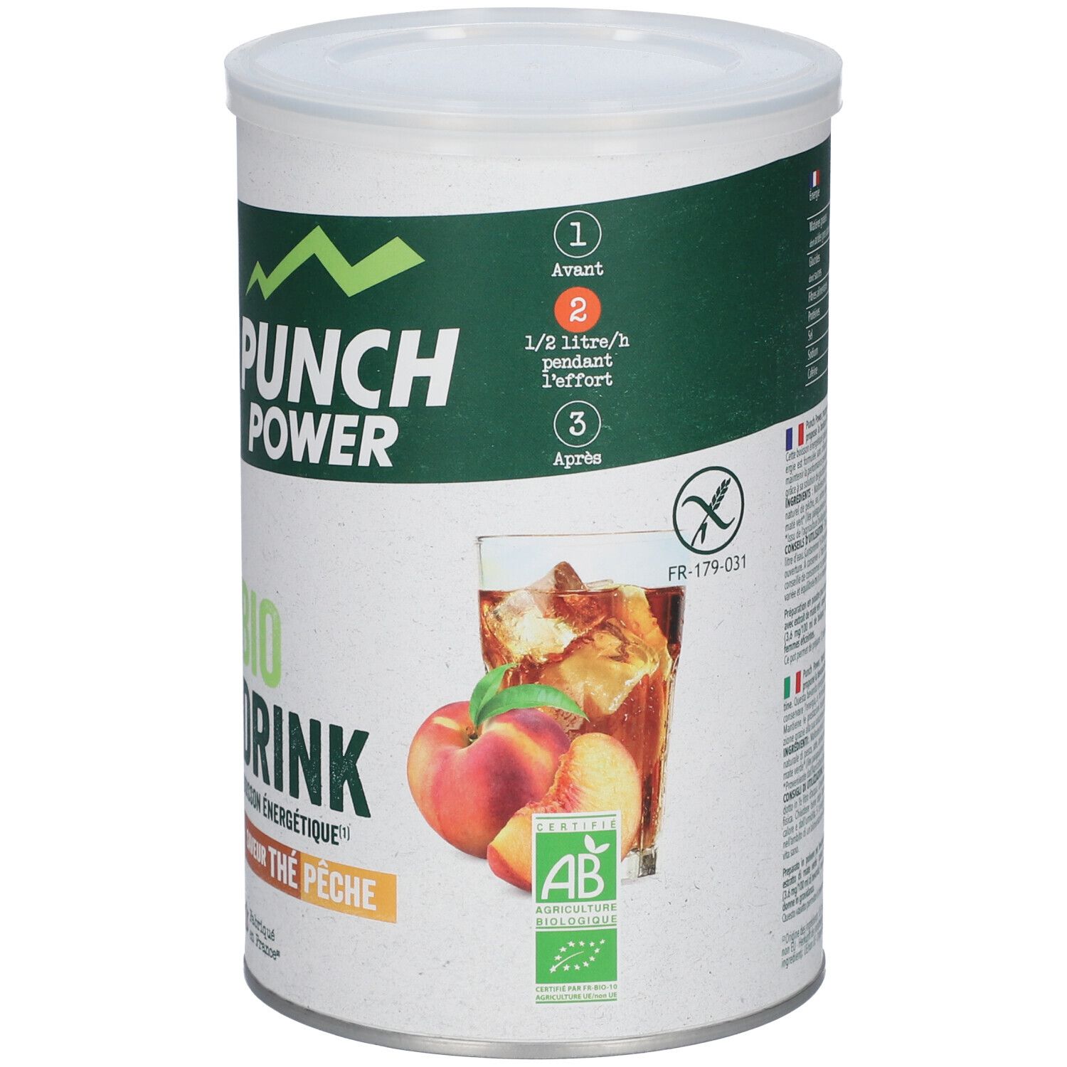 PUNCH POWER Biodrink Energiegetränk Pfirsich-Tee