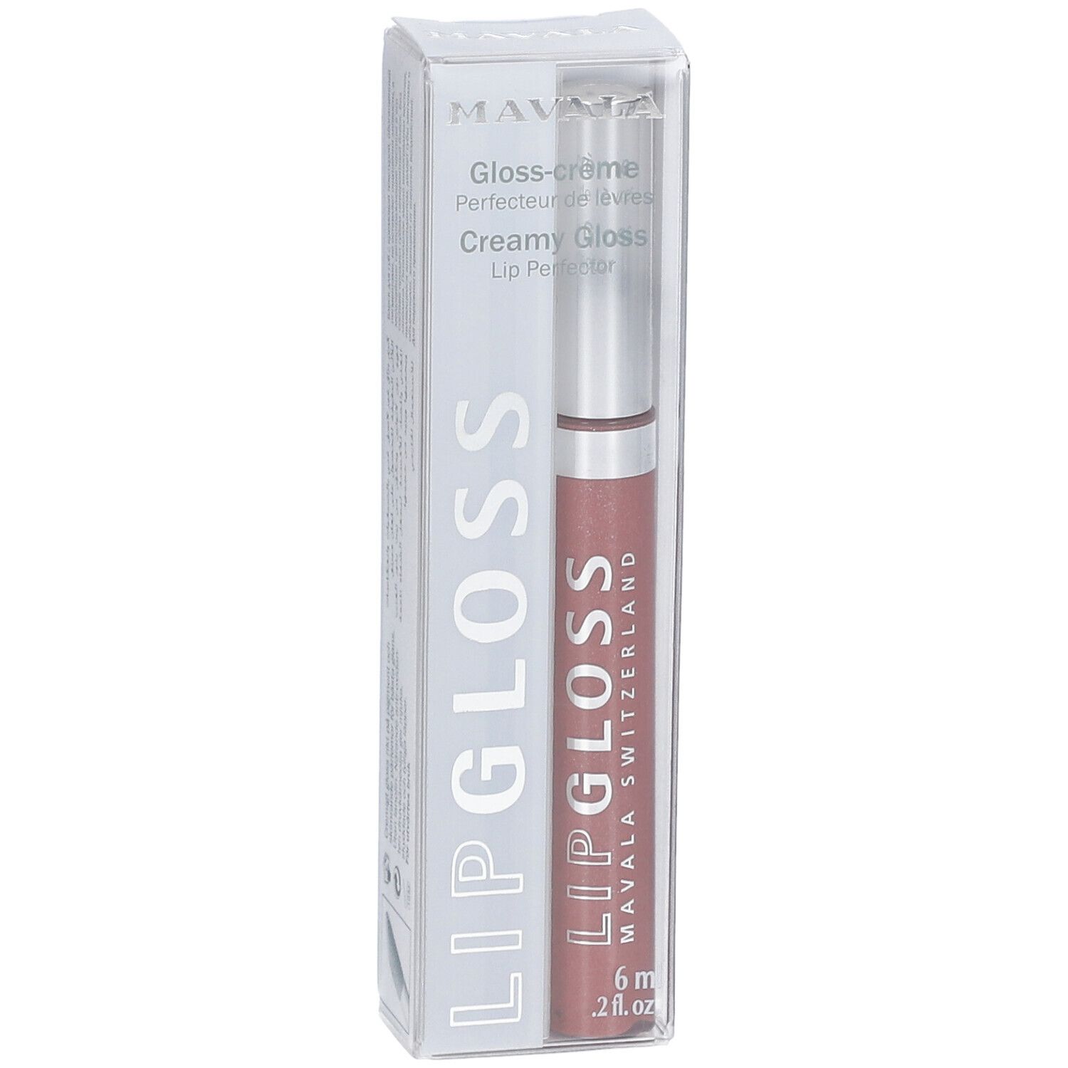 Lipgloss MAVALA Tiramisu dans son emballage. Vue de face.