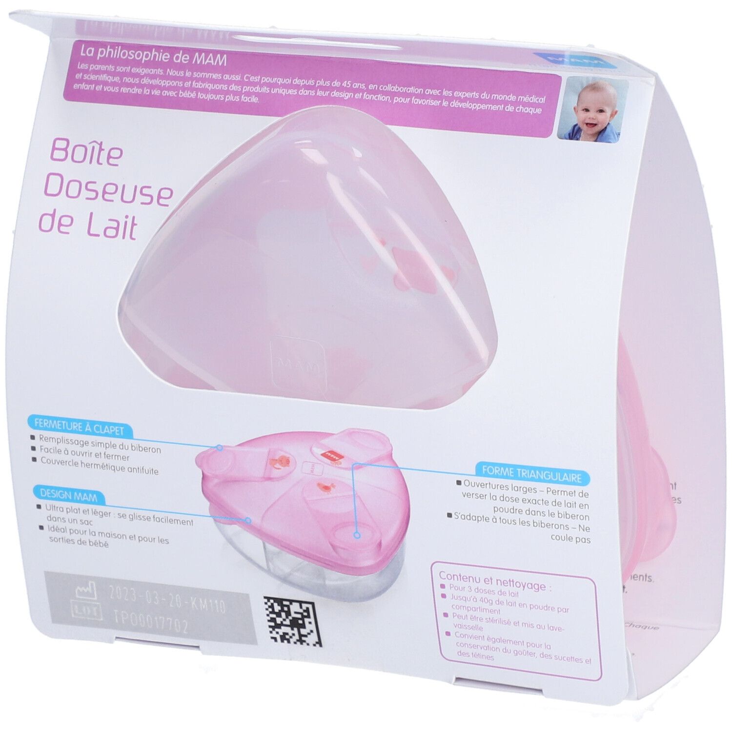 MAM BOÎTE DOSEUSE - Boîte doseuse de lait en poudre.  - unité