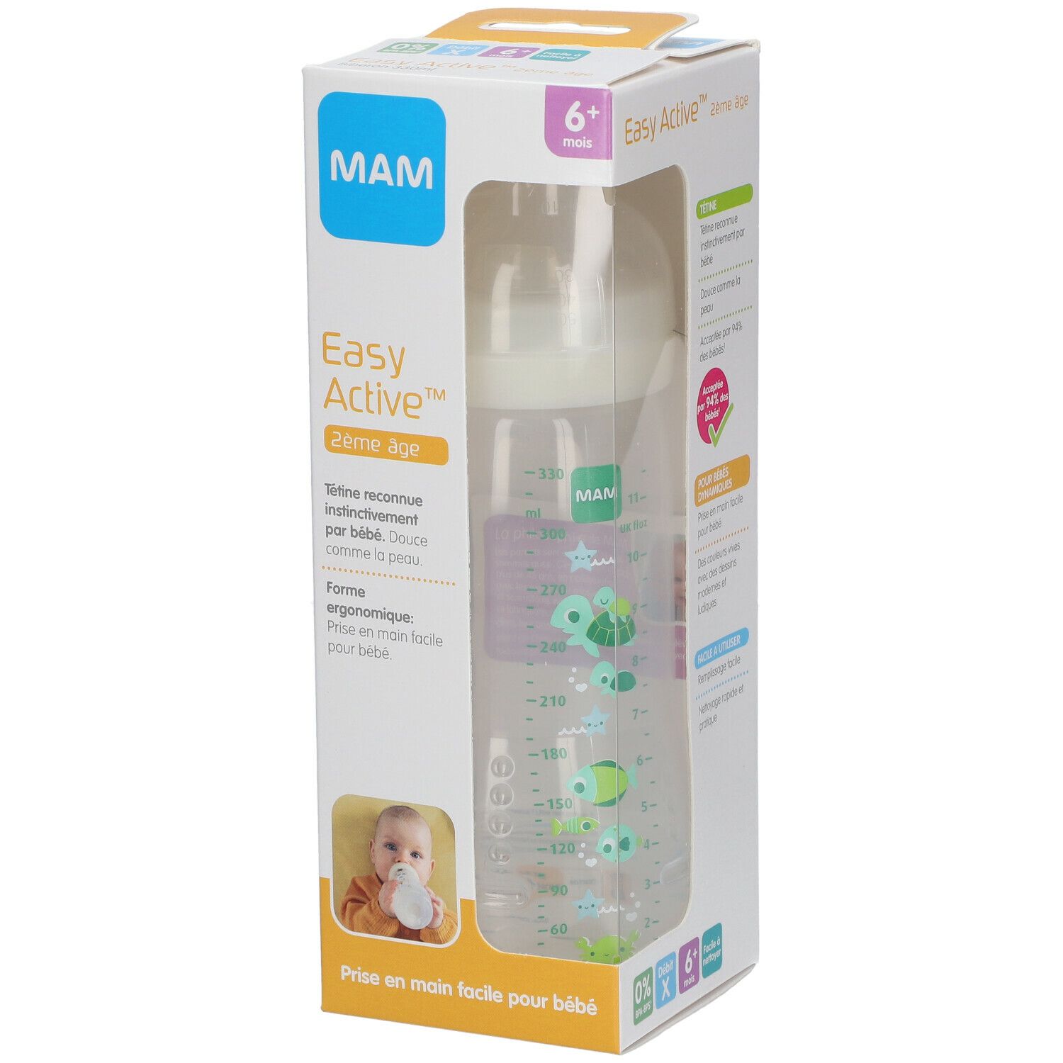 MAM Easy Active™ Flasche für Kleinkinder 330 ml (Farbe nicht auswählbar)