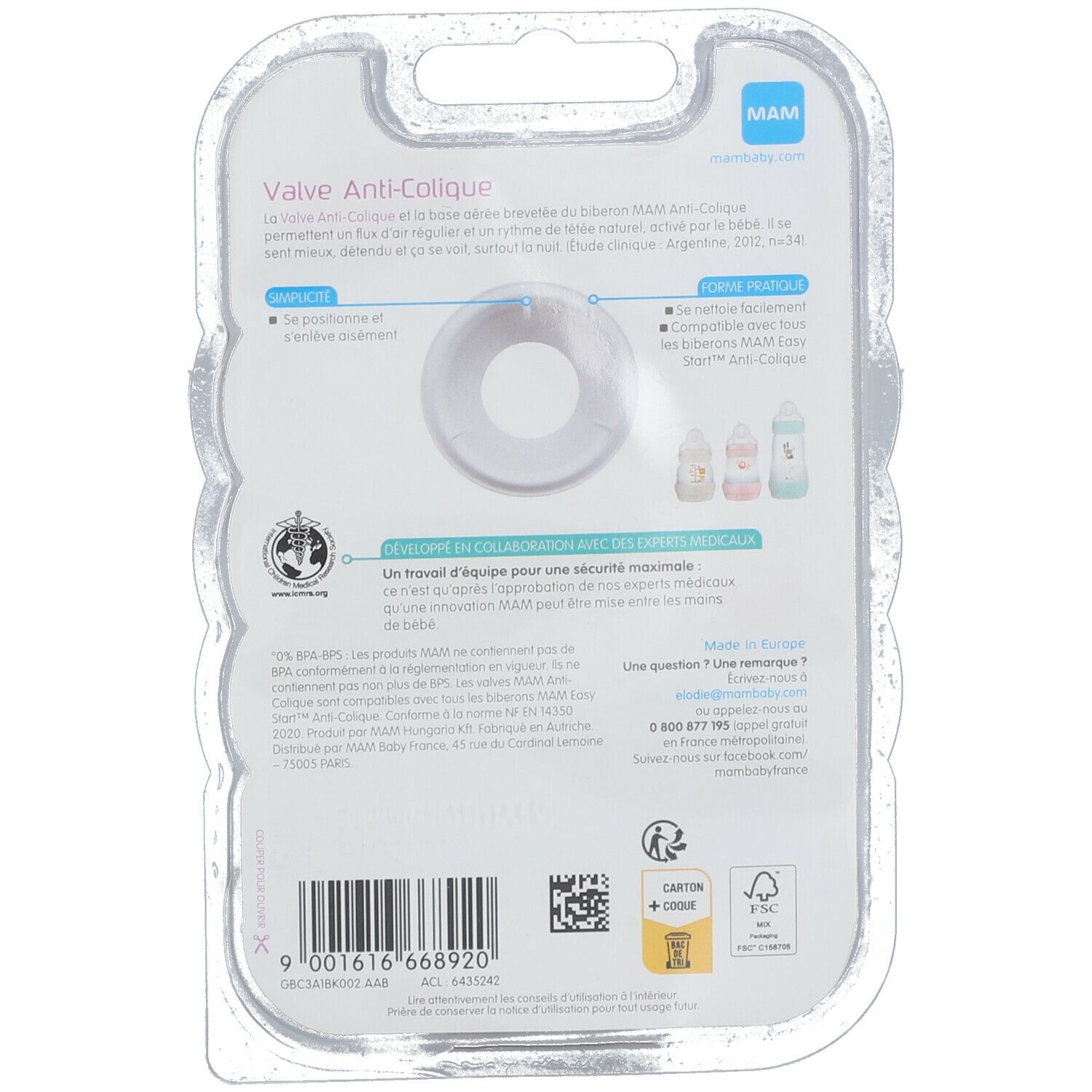 MAM Valve Easy Start™ patentiertes Anti-Kolik-Ventil