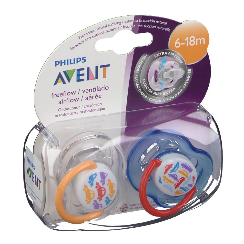 Avent ventilierte Schnuller 6 - 18 Monate (Farbe nicht wählbar)
