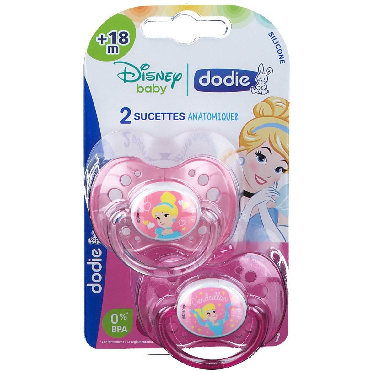 dodie® Anatomischer Schnuller + 18 Monate Disney (Farbe nicht wählbar)