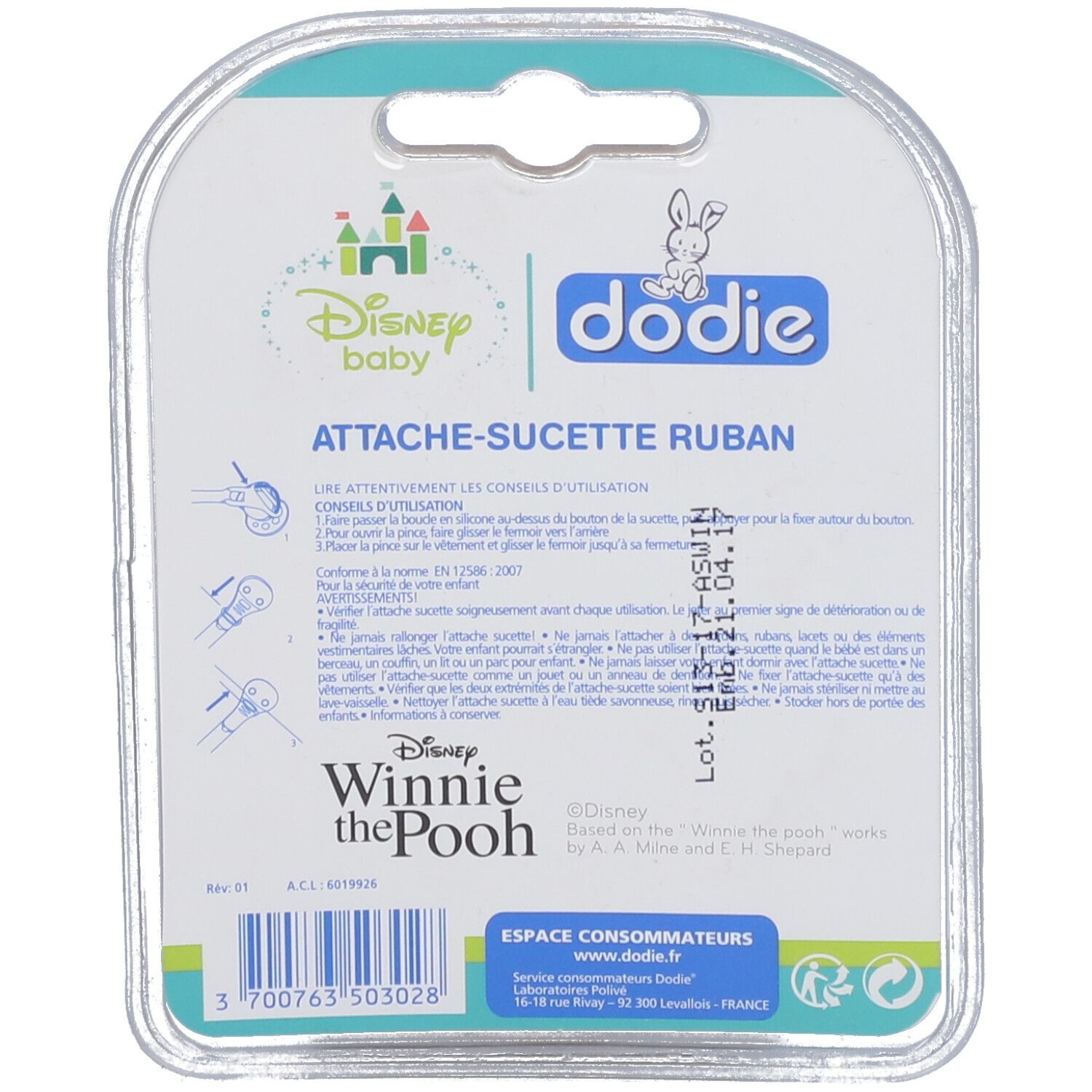 dodie® Attache sucette Winnie