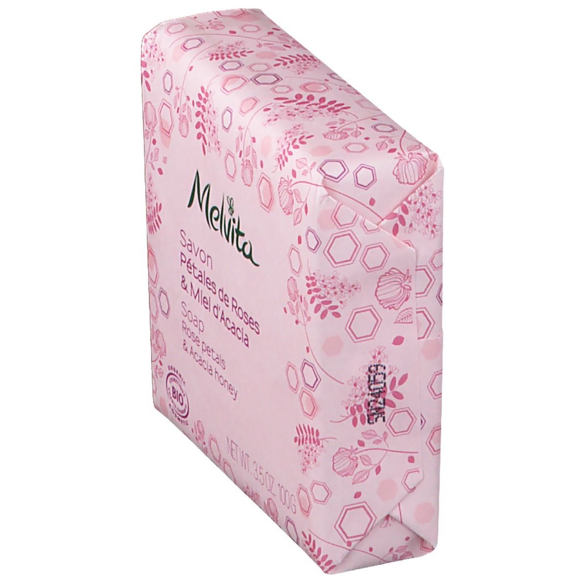 Melvita-Rosen- und Akazienhonig-Seife Bio