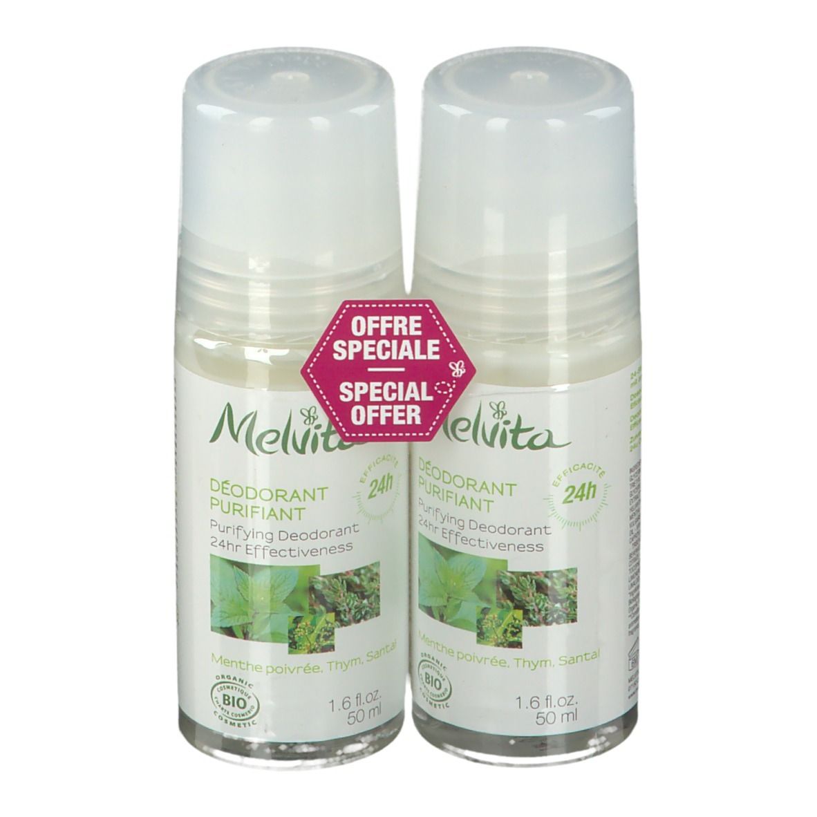 Melvita Les Essentiels Deodorant 24h Bio Roll-On