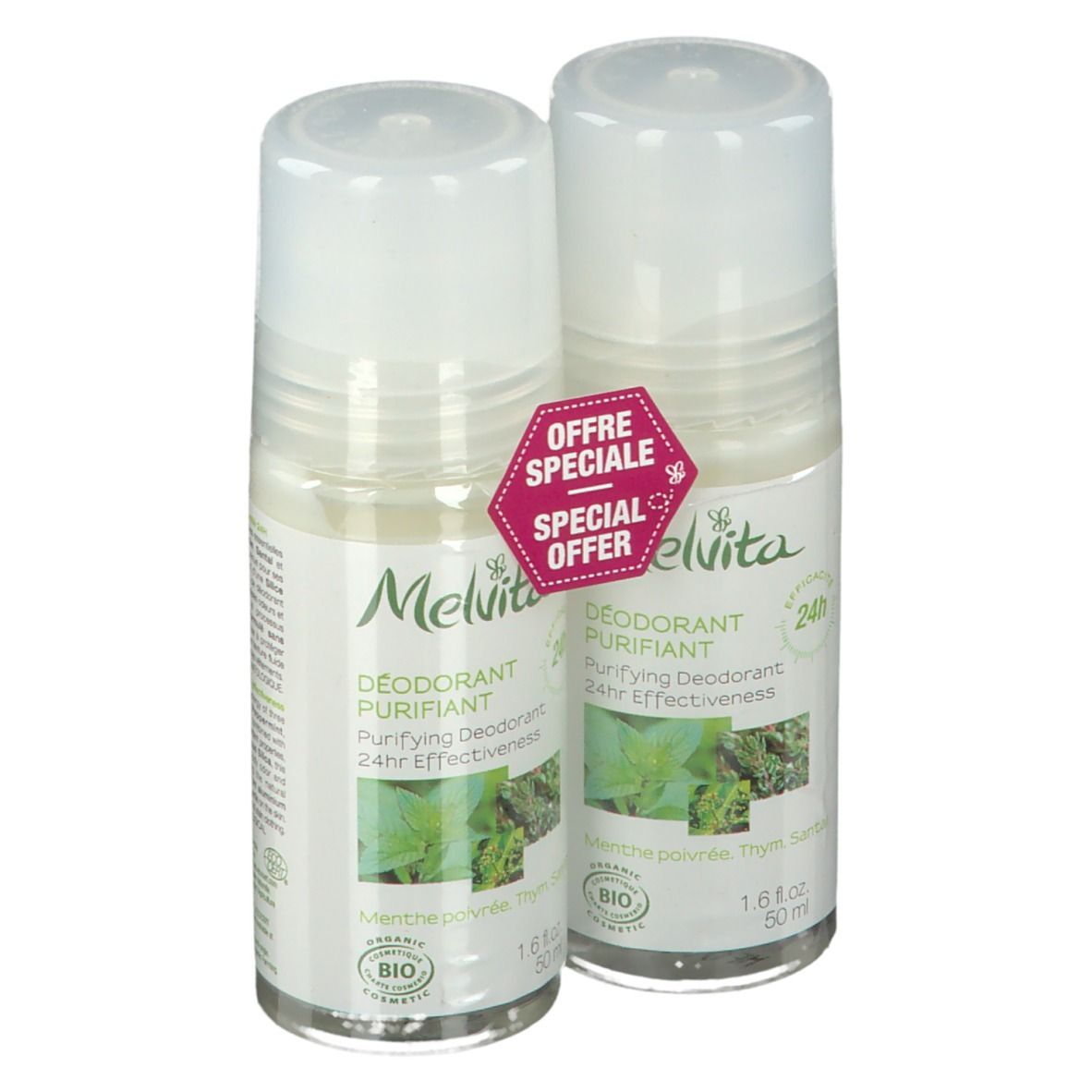 Melvita Les Essentiels Deodorant 24h Bio Roll-On