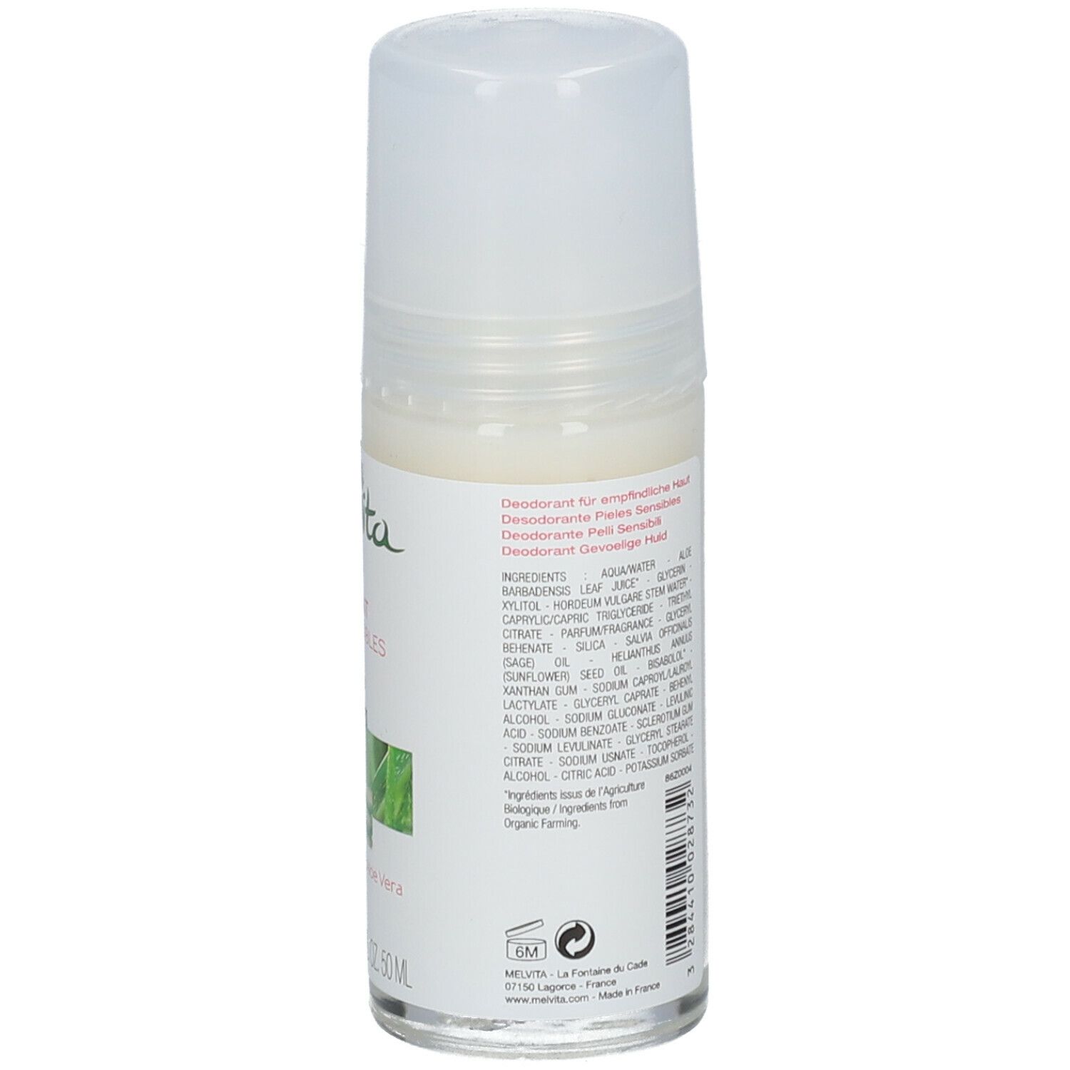 Melvita Les Essentiels Déodorant Peaux sensibles Bio