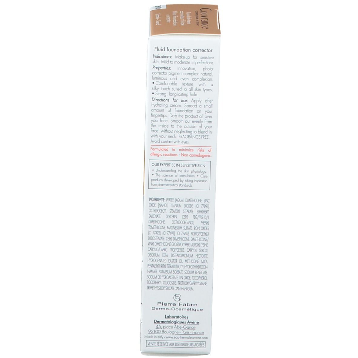 Rückseite der Produktverpackung. Text in mehreren Sprachen. Enthält Produktinformationen und Inhaltsstoffe.
