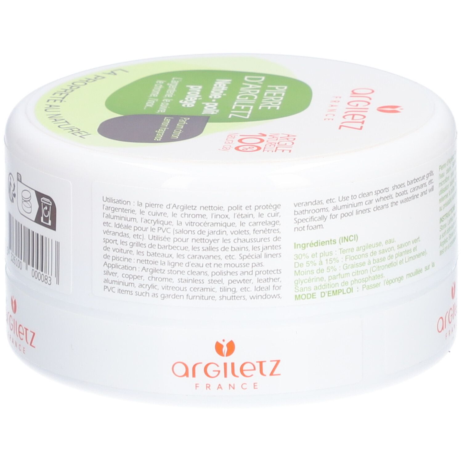 ARGILETZ Pierre d’argiletz : nettoyant 100% naturel
