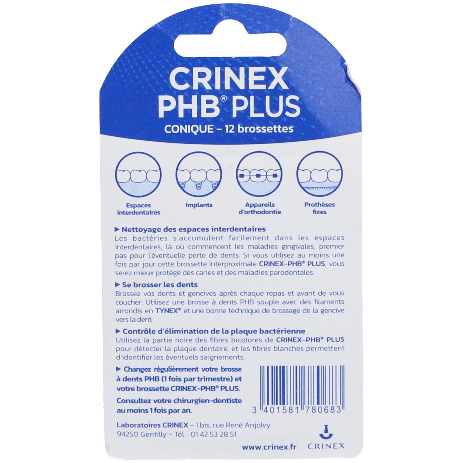 Crinex® PHB Plus Interdentalbürsten Konisch Plus 1.3
