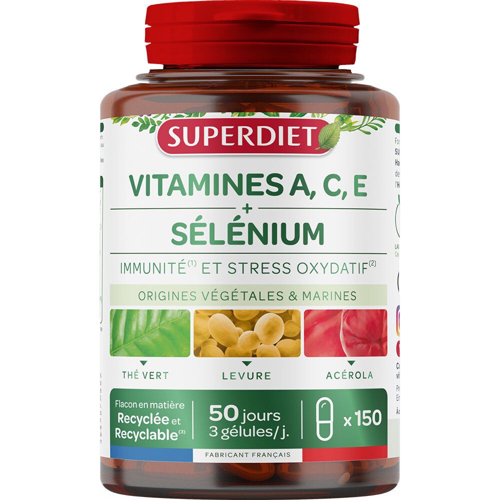 SUPER DIET Complexe Vitamines A, C, E et Sélénium