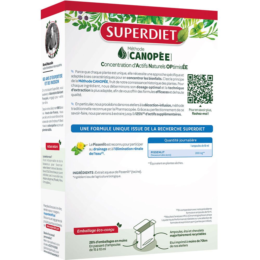 SUPER DIET Pissenlit Ausscheidung Bio Ampulle