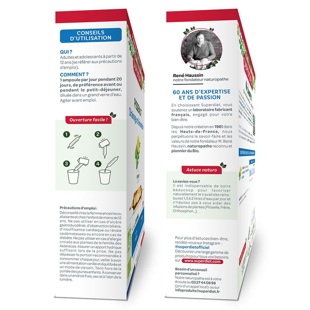 SUPER DIET Pissenlit Ausscheidung Bio Ampulle