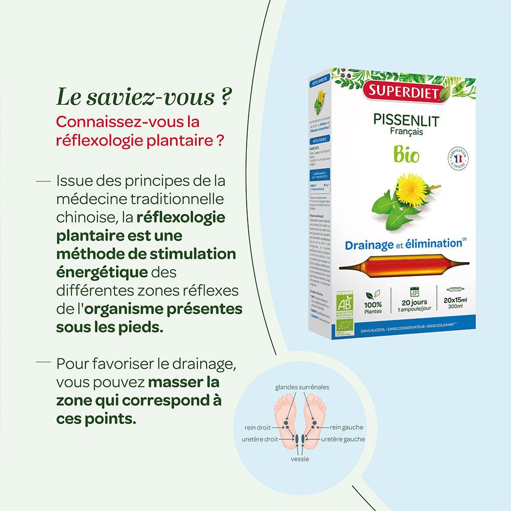 SUPER DIET Pissenlit Ausscheidung Bio Ampulle