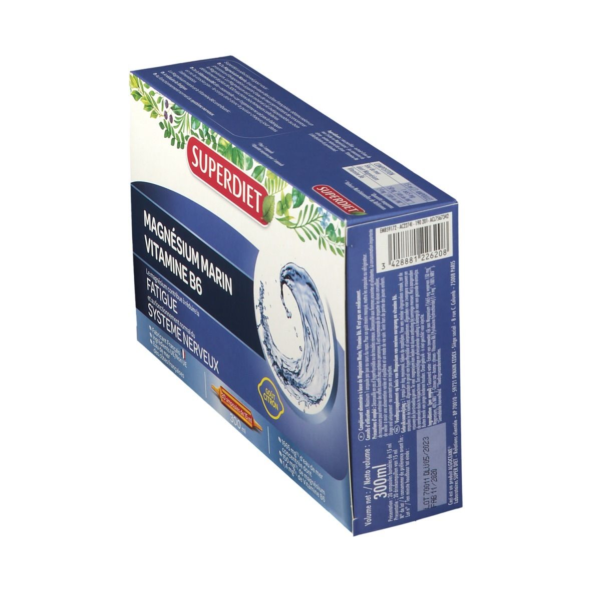 SUPERDIET Magnésium Marin + Vitamine B6 Ampulle