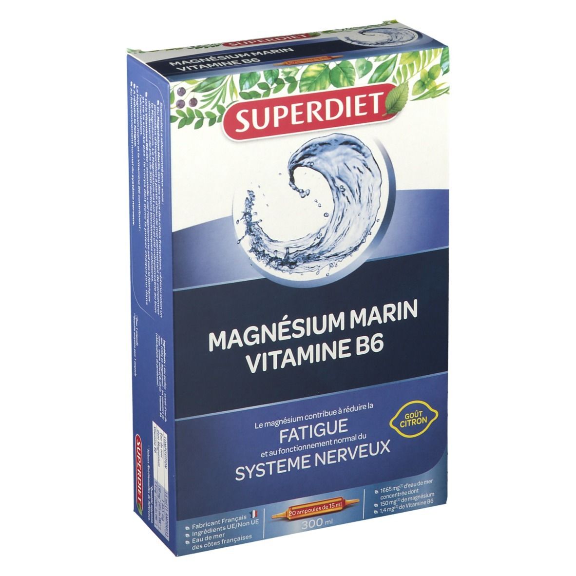 SUPERDIET Magnésium Marin + Vitamine B6 Ampulle