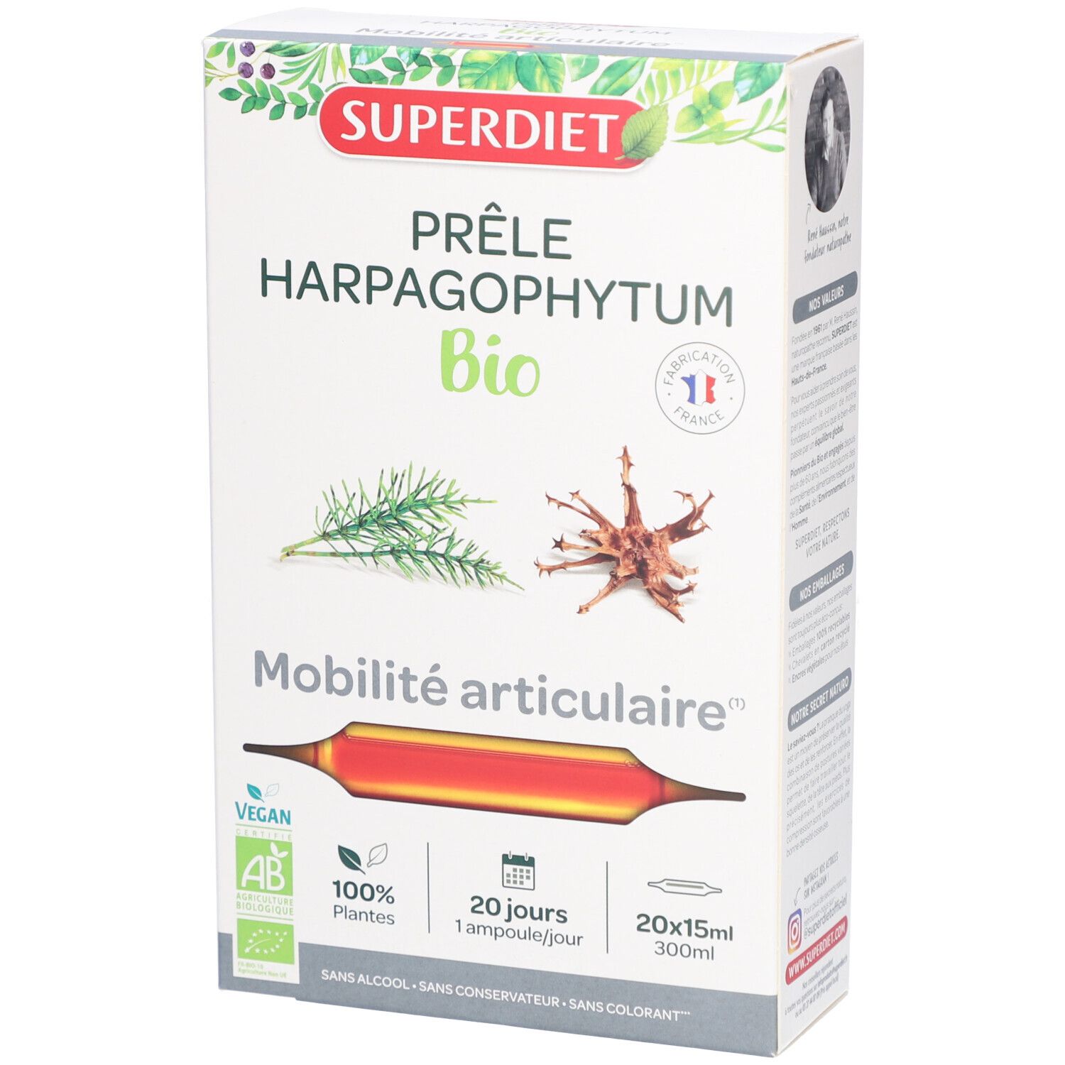 PRÊLE - HARPAGOPHYTUM BIO -  20 ampoules de 15ml