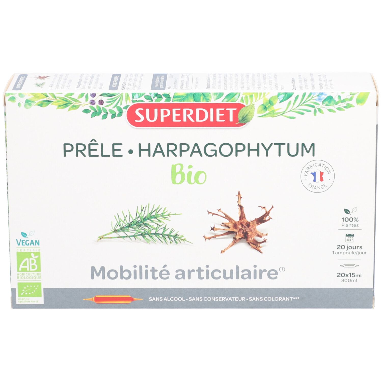 PRÊLE - HARPAGOPHYTUM BIO -  20 ampoules de 15ml
