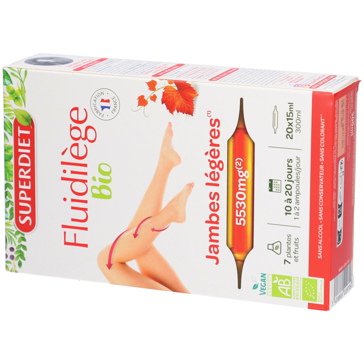 Superdiet Fluidilège Vigne Rouge Bio