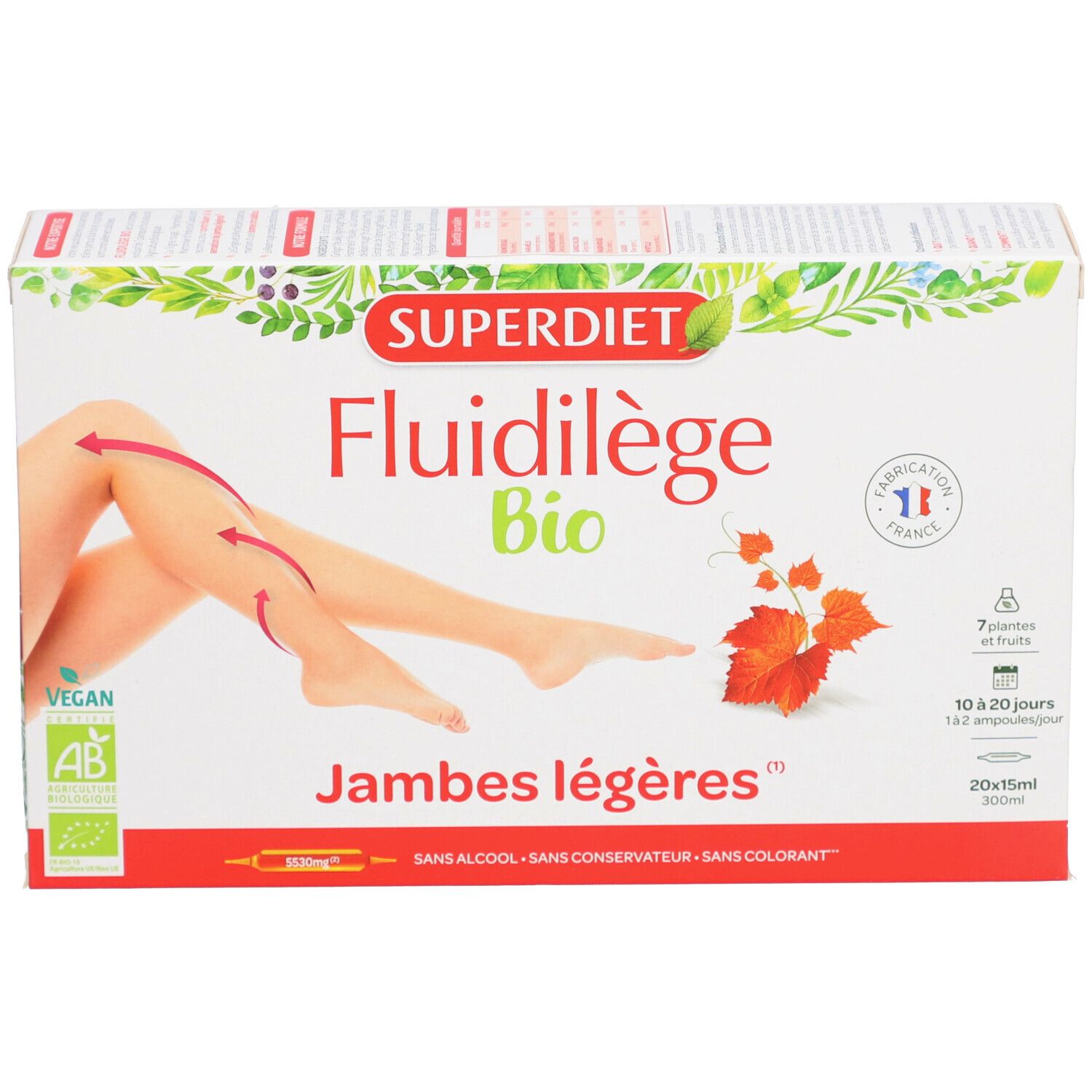 Superdiet Fluidilège Vigne Rouge Bio
