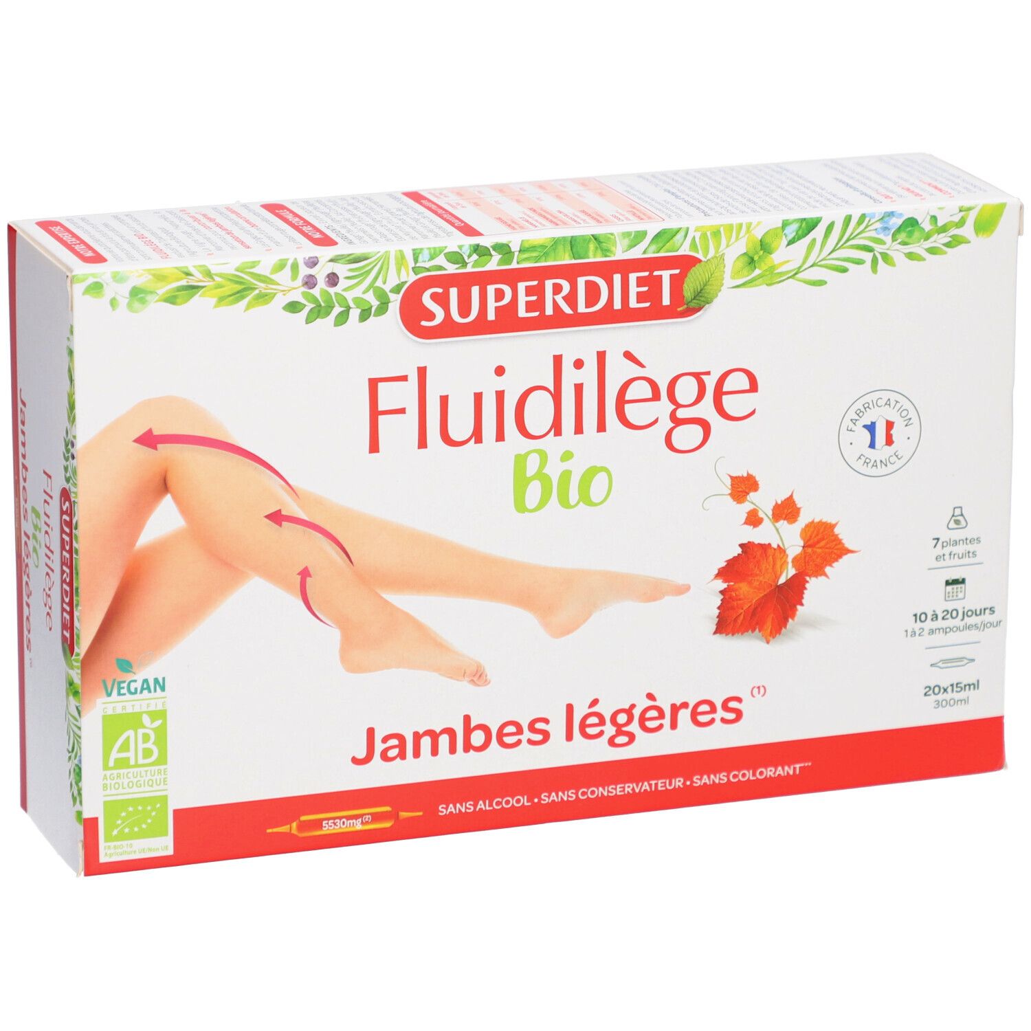Superdiet Fluidilège Vigne Rouge Bio