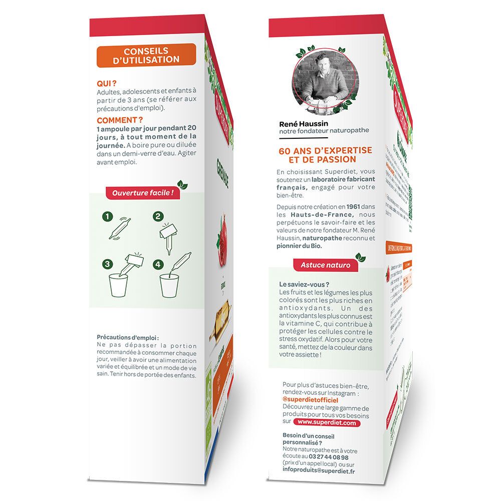 SUPERDIET Granatapfel Bio - 20 Ampullen à 10 ml