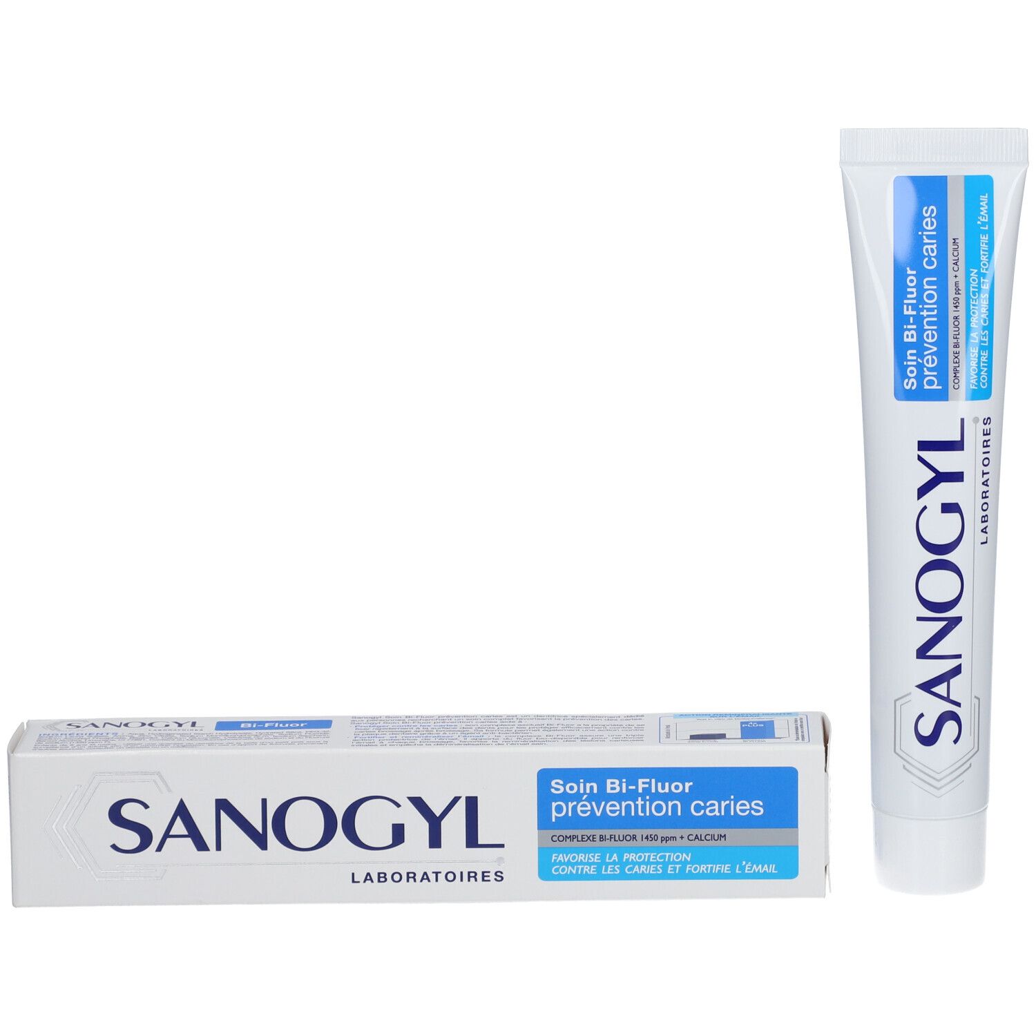 Sanogyl Pflege Bi-Fluor Prävention Karies Zahnpasta