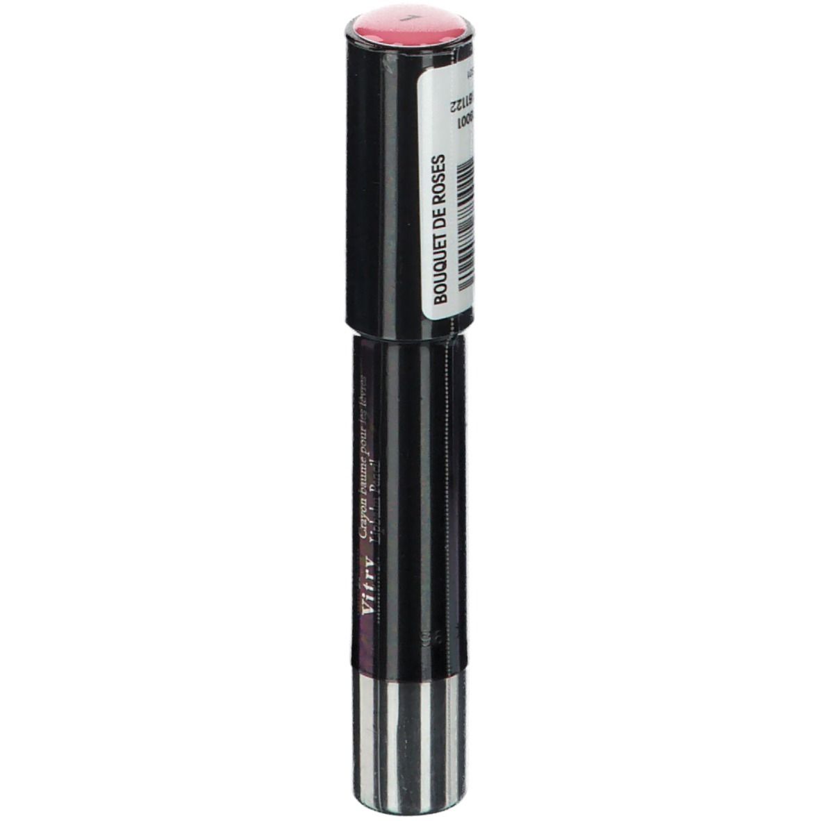 Lippenstift mit Etikett. Aufschrift: Bouquet de Roses. Barcode. Marke Vitry.