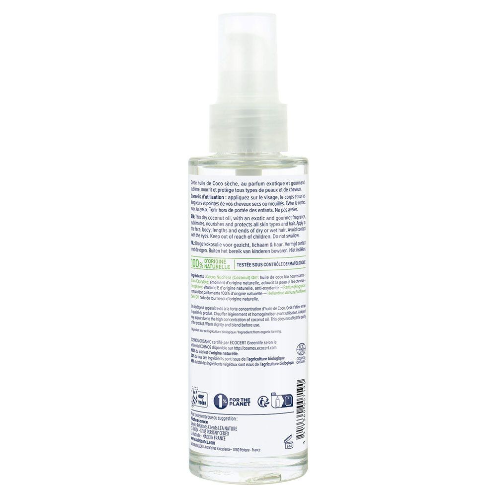 Natessance Huile Sèche Protectrice Coco Bio