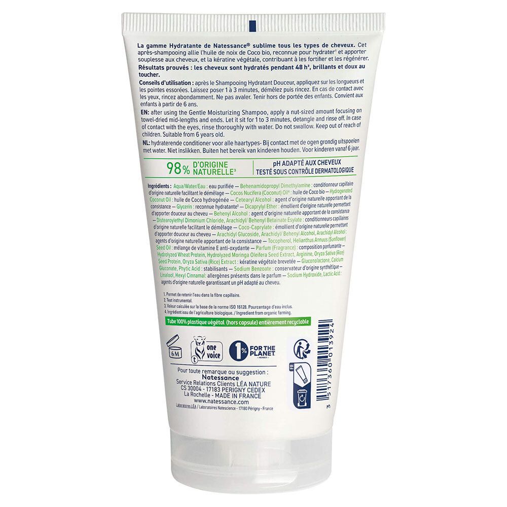 Natessance Coco & Vegetable Keratin Conditioner Alle Haartypen