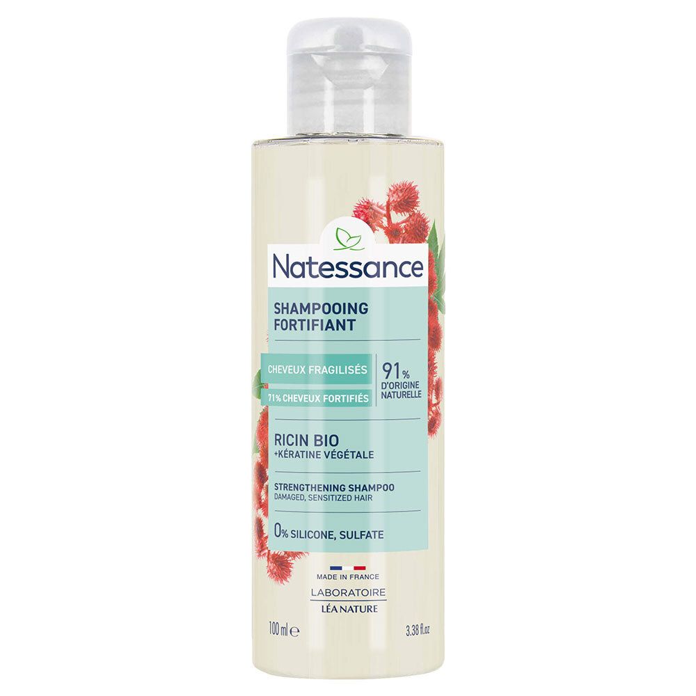 Natessance Stärkendes Repair Shampoo Rizinus & Pflanzliches Keratin