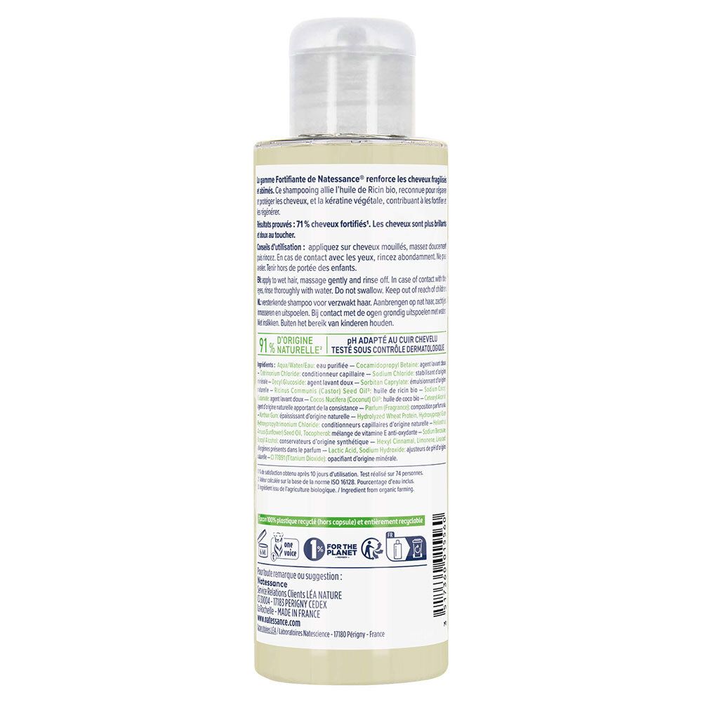 Natessance Stärkendes Repair Shampoo Rizinus & Pflanzliches Keratin