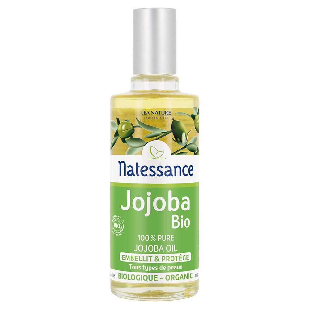 Natessance Bio Jojobaöl 100 % Reines Kaltgepresstes Jojobaöl
