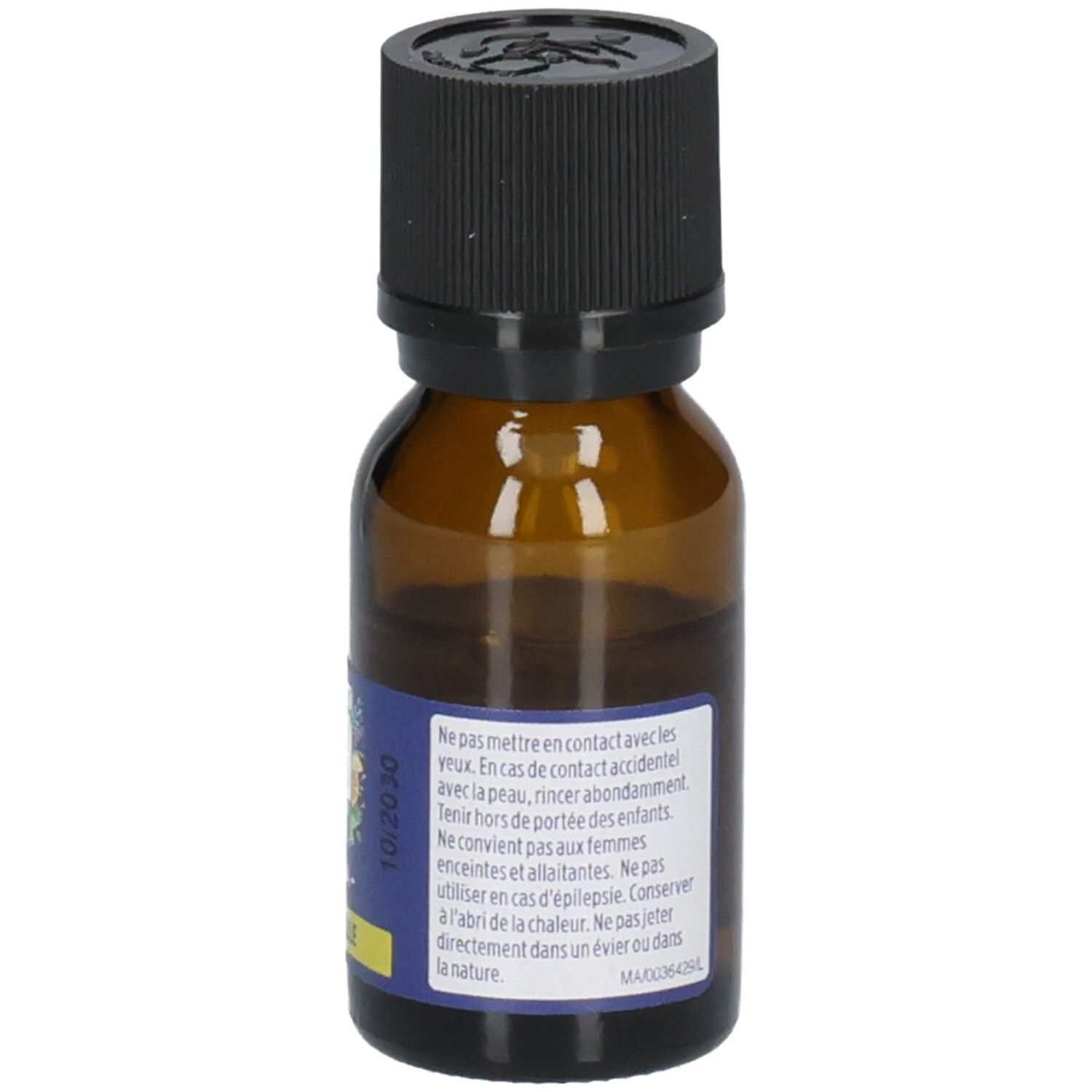 Rückseite der So' Bio Etic Aroma Citronnelle Flasche mit Chargennummer und Verfallsdatum.