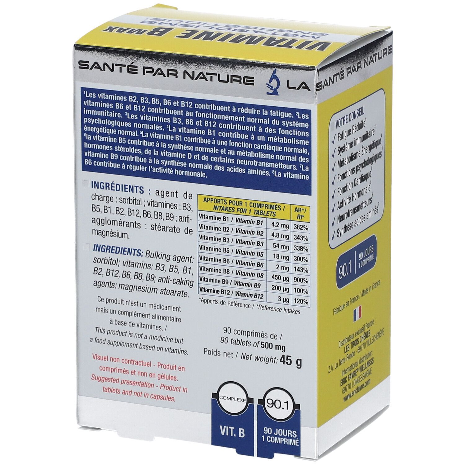 ERIC FAVRE Vitamines B max - Métabolisme énergétique
