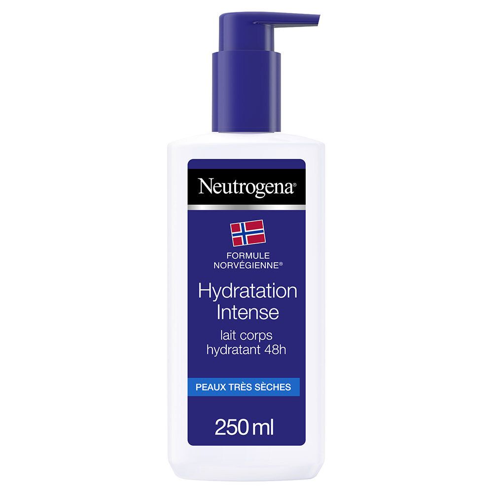 Neutrogena Lait Hydratant Corps Réparation Intense, pour Peau Très Sèche, 1 Flacon Pompe 250 ml
